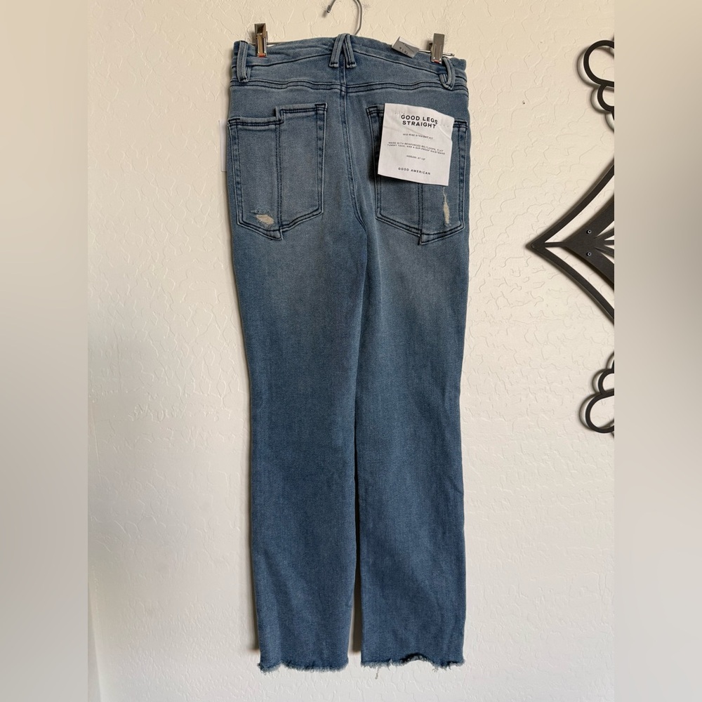 GOOD AMERICAN Good Legs Straight Split Pocket Women's Jeans - NEW - 27 - Picture 5 of 12